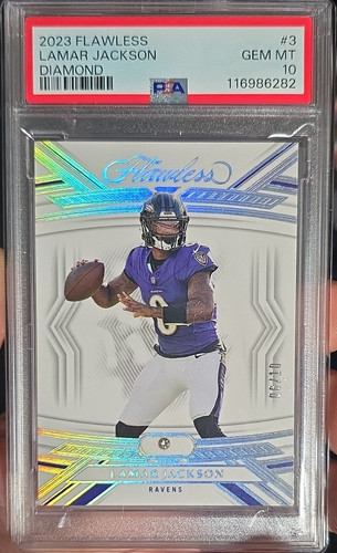 2023 Panini Flawless Lamar Jackson Diamond #3 PSA 10 /20 Ravens 2024 Football