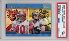 2001 -DREW BREES- PSA 9 Topps Chrome Combos REFRACTOR Rookie Football Card - RC