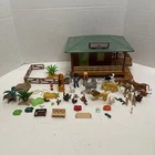 Vintage Playmobil Oambati Station Safari Lot With Accessories 6936
