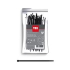 TOX Cable tie Clip, Black, UV-Resistant, for Universal use Indoors and Outdoors,