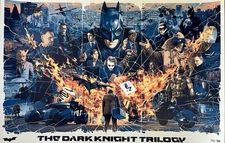 Gabz - Dark Knight Trilogy Batman Print Poster Mondo Artist Bottleneck