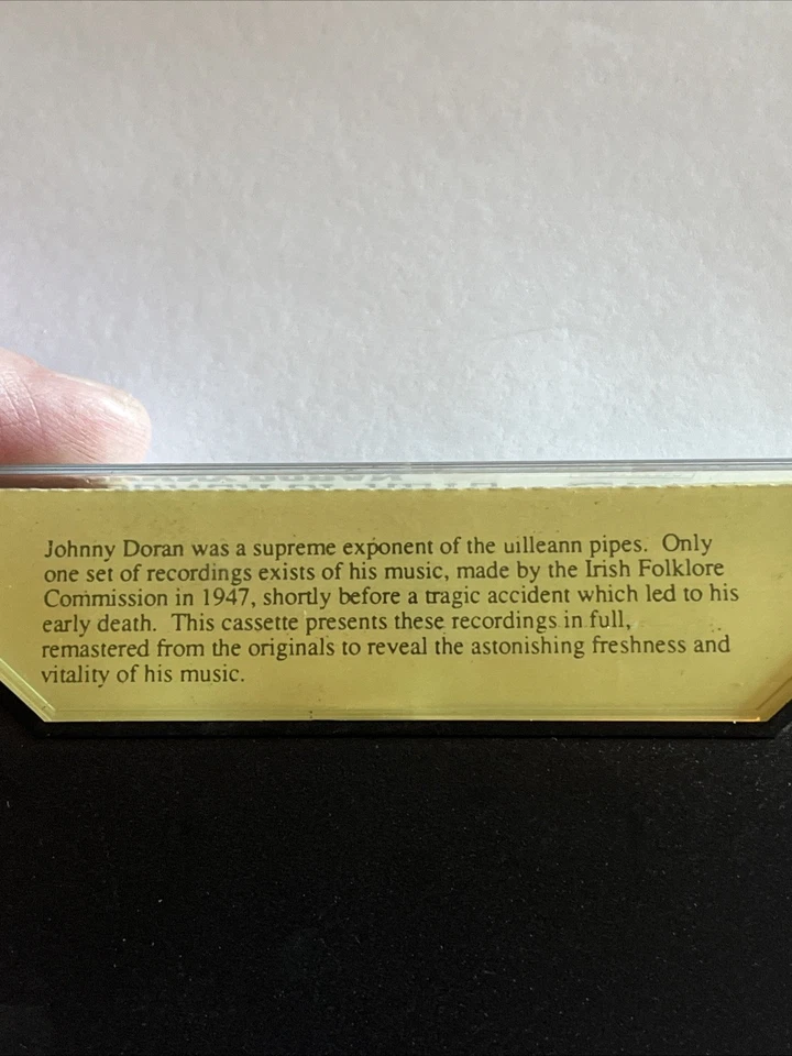 Johnny DORAN - A Bunch Of Keys. Cassette. 1988. Rare. VG+/VG+. Uilleann Piper. - Image 3 of 4