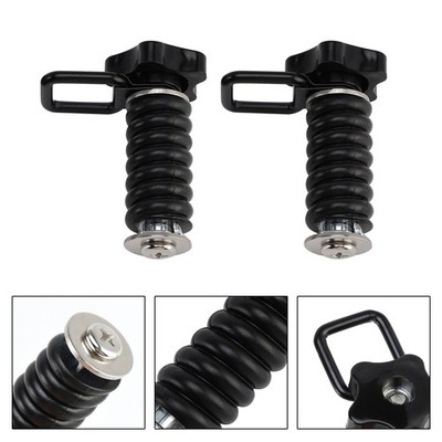 Pair Tie Down Anchor With D-Ring 1'' Black Black For Polaris Rzr 570 800 900 1000
