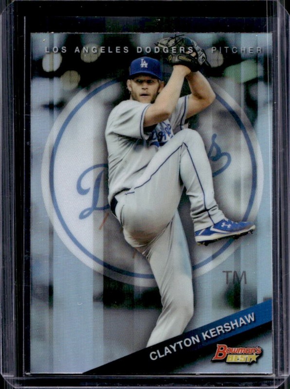 2015 Bowman's Best Clayton Kershaw Refractor #100 Dodgers