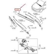 Mazda CX-30 DM Scheibenwischerblatt vorne links DFR567330 NEU ORIGINAL