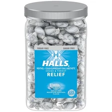 Halls Relief Mountain Menthol Sugar Free Cough Drops, Bulk 225... 