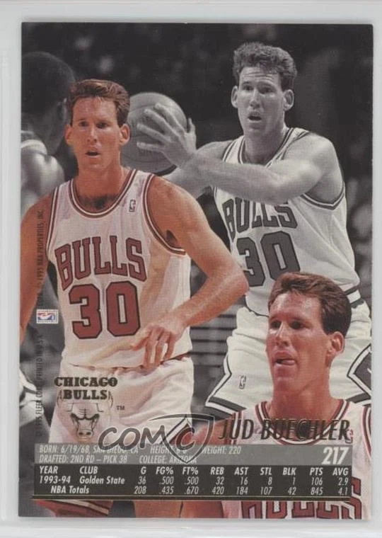 1994-95 Fleer Ultra Jud Buechler #217 - Image 2 of 2