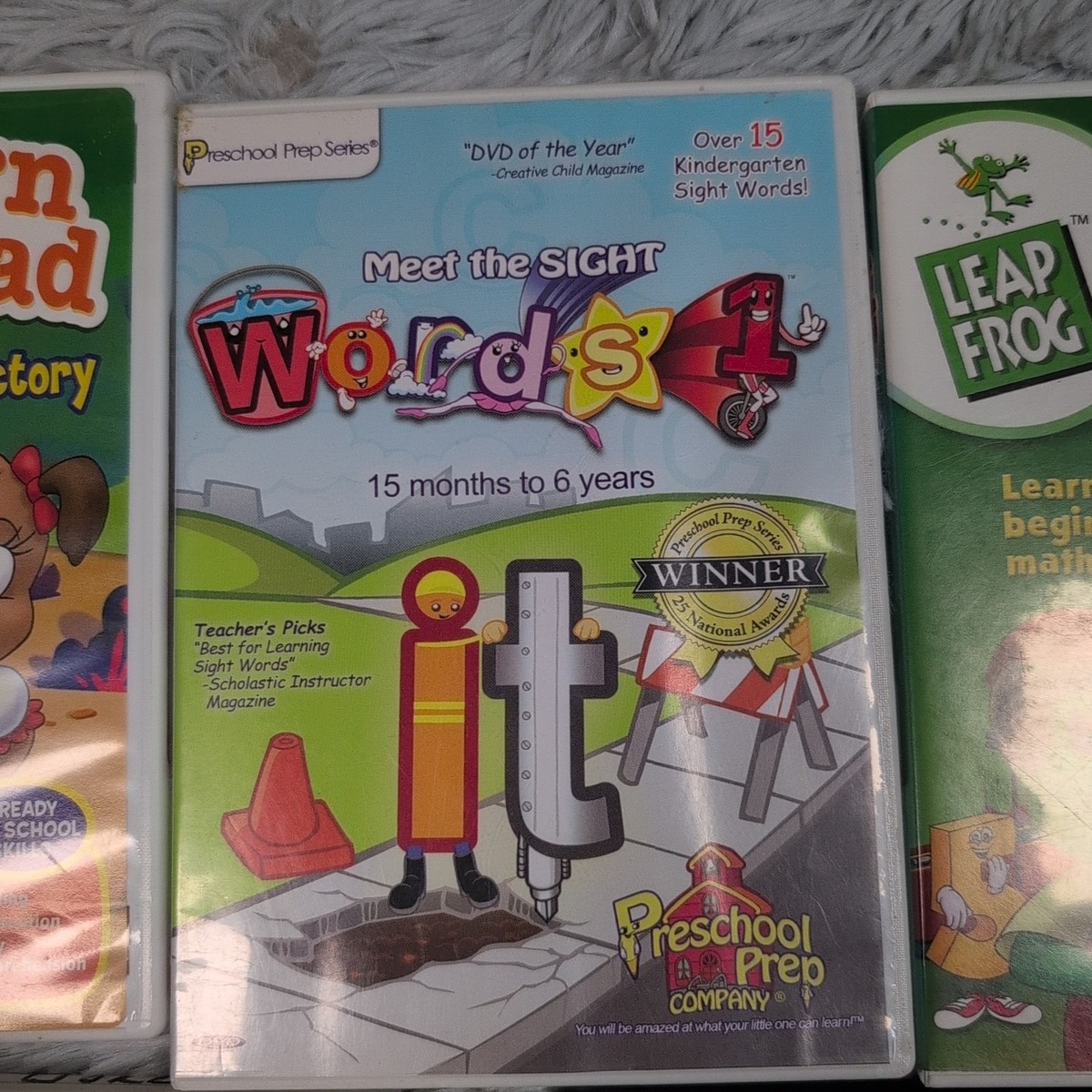 Lot Of 5 DVDs Leap Frog Preschool Prep Math Words Homeschool