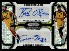 Bonzie Colson / Lorenzo Brown 2023 Prizm EuroLeague #DS-MAC Dual Auto Mojo /15