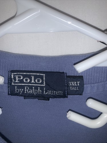 Ralph Lauren Polo Mens 3XLT Blue Cotton Short Sleeve Shirt - Picture 3 of 8