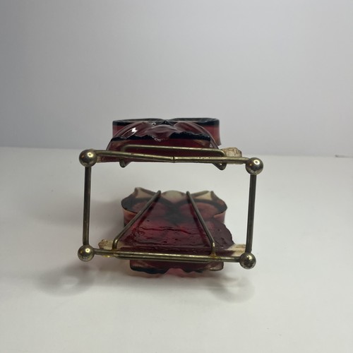 Vintage Acrylic Lucite Owl Napkin/ Letter Holder Lavender Black Accents - Picture 7 of 7