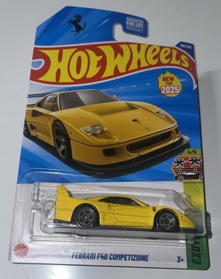 2025 Hot Wheels Yellow Ferrari F40 Competizione Exotics #198 | eBay
