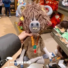 Authentic Shanghai Disney 2025 Zootopia Cute Cartoon Yax The Yak Plush Doll New