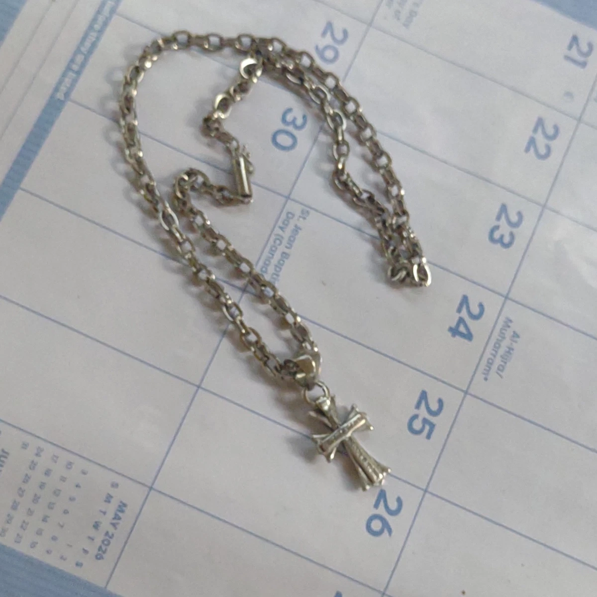 Chrome Hearts Silver Cross Necklaces & Pendants for Men for sale