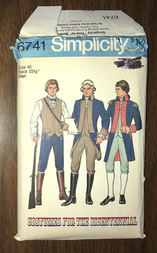 (Men's Size 40) Bicentennial Simplicity #6741 Colonial Costume Pattern
