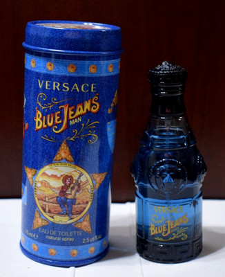Versace Blue Jeans for Men 75 ML 2.5 Fl Oz Eau de Toilette Spray in Tin Can NEW!