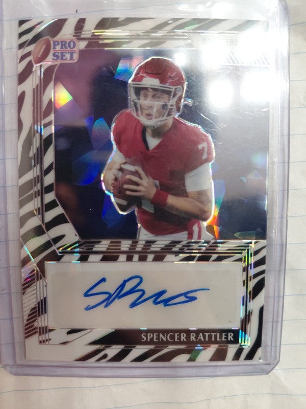 Spencer Rattler RC Auto Cracked Ice  Zebra 2/5