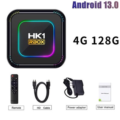 TV Box Android HK1 Android 13 RGB Light 4GB 128GB Dual Wifi6 8K Media Player