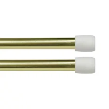 Fast Fit No Tools 28 In. - 48 In. Adjustable Spring Tension Curtain Rod, 7/16 In