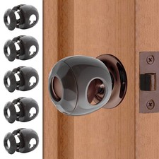 New  Improved - Door knob Baby Safety Cover - 5 5 Count Pack of 1 , Brown