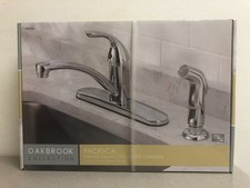 Oakbrook Pacifica 4546230 One Handle Chrome Kitchen Faucet Side Sprayer Inc.