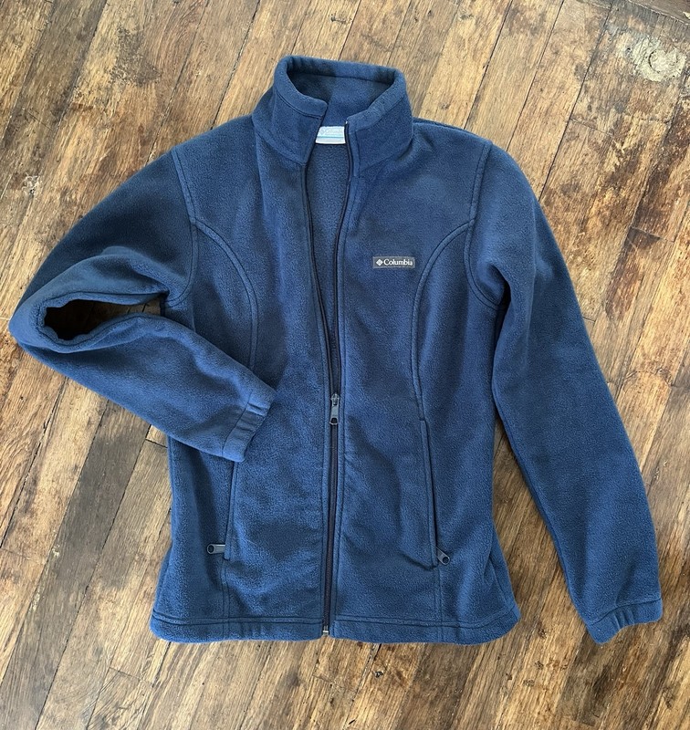 Women’s XS Columbia Jacket Navy Blue Fuzzy