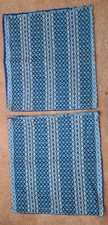 Set Of 2 Handmade Embroidered Throw Pillow Covers Open Ended 15x15.5 Blue READ