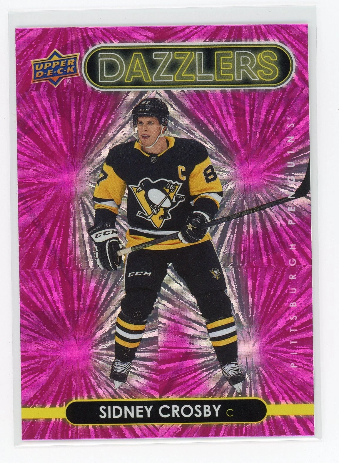 2021-22 Upper Deck Series 1 Dazzlers Pink Sidney Crosby #DZ-35