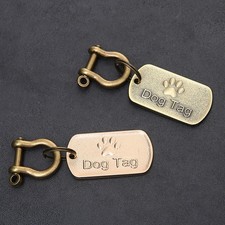 2 St&uuml;ck Haustier Hund ID Tags Retro Edelstahl Haustier Anh&auml;nger Kreative