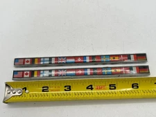 Set Of 2 Vintage Metal Oldsmobile Cutlass Front Fender Flag Emblems / Badges