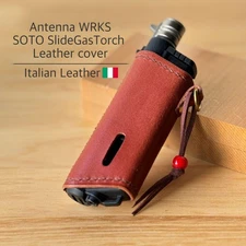 Brown Soto Slide No Gas Torch Leather Case Cover Genuine Soto No Gas Japan Ship