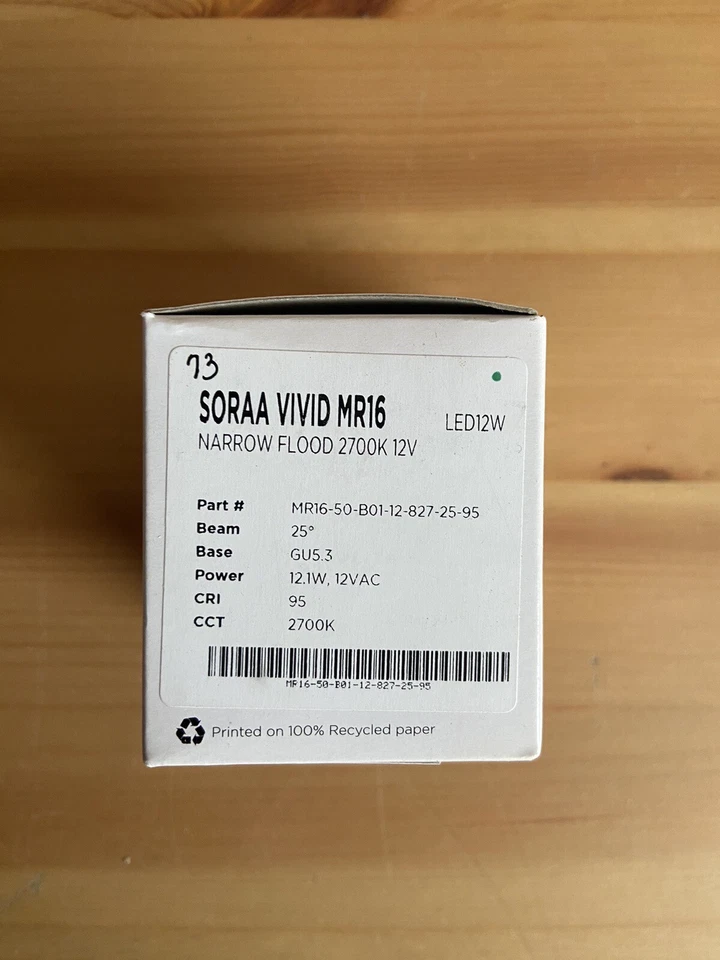 SORAA VIVID MR16 12.1 W LED 25° Narrow Flood 2700K Bulb CRI 95 - Image 2 of 4