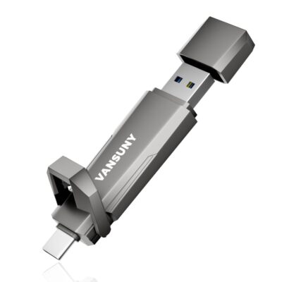 USB-C Flash Drive 512GB with up to 1000MB/s External SSD Dual USB Flash Drive USB-C + USB...