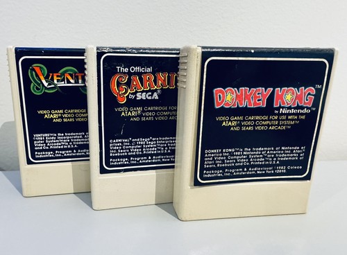 Atari 2600 Donkey Kong (Nintendo) - Venture (Exidy) - Carnival (Sega) By Coleco