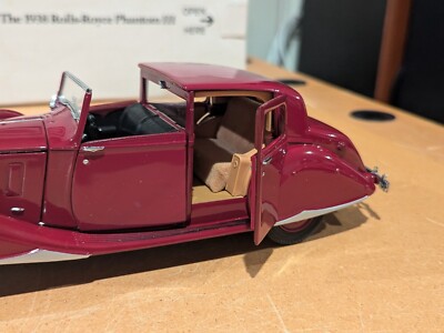 Danbury Mint 1938 Rolls Royce Phantom III De Ville Modèle De Voiture Moulé Sous Pression À L'échelle 1:24 - France