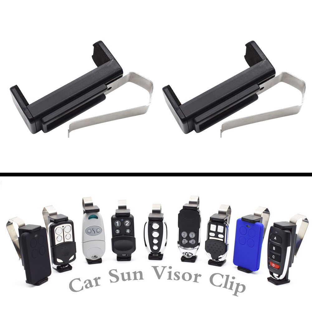2pcs Garage Door Opener Clip For Visor Lightweight Adjustable Range