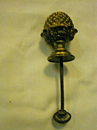 vintage solid brass knob/ clock part/finial - 6omm - Picture 7 of 9