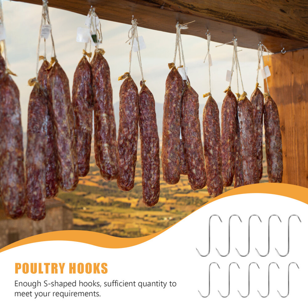 20 Pcs Sausage Hook Garment Rack Heavy Duty Beef Hanger Meat up eBay