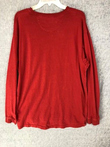 Duluth Long Tail T Shirt Men's L Large Long Sleeve Relaxed Fit Cotton Maroon - Picture 2 of 7