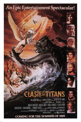 EPIC ADVENTURE CLASH of the TITANS movie poster desmond DAVIS 1981 20x30 new - Picture 1 of 1