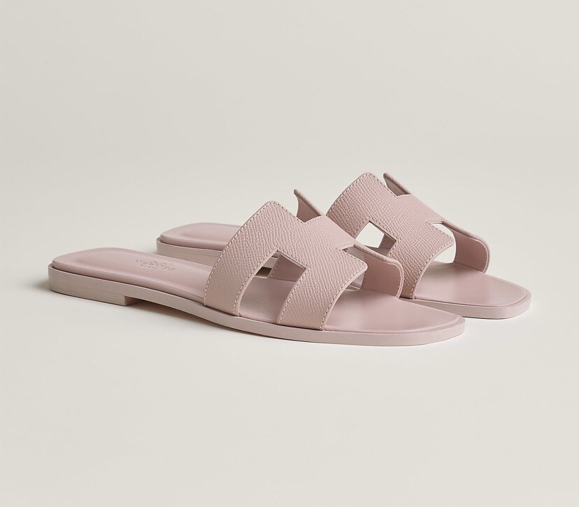 BNIB Hermes Oran Woman's Sandals Rose Porcelain Size 39 | eBay