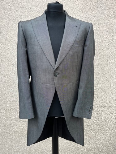 Traditional Grey Wool Morning Coat-Size 40"R