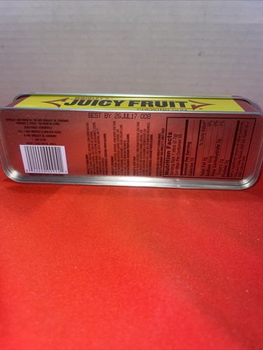 Wrigleys Juicy Fruit Metal Tin Can with Lid Empty- Estate Find - Picture 7 of 11