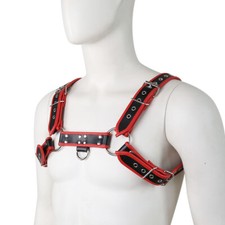 PU Leather Men's Chest Body Harness Straps Belt Costume Clubwear Adjustable