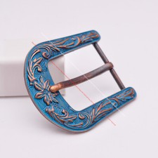 HUGE BIG VINTAGE COPPER FLOWR RODEO RANGER COWBOY TEXAS WESTERN PIN BELT BUCKLE