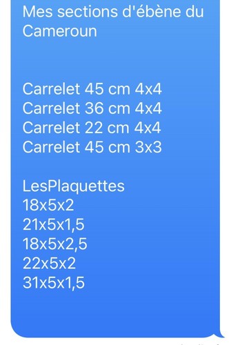 Ébène , Carrelet 440 X 40 X 40 (8/9) - Afbeelding 4 van 4