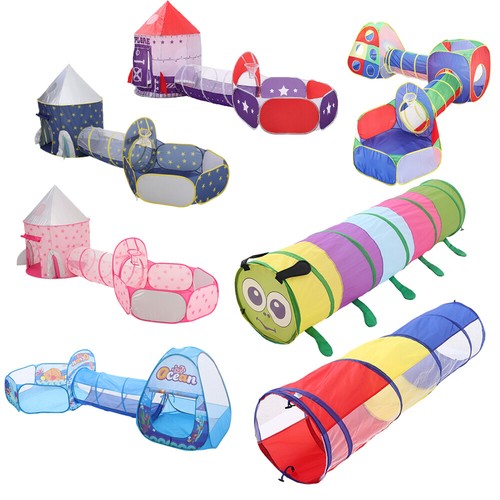 Foldable Childrens Play Tent house and Tunnel pop up/Crawl Tunnel Indoor/Outdoor - Picture 2 of 27