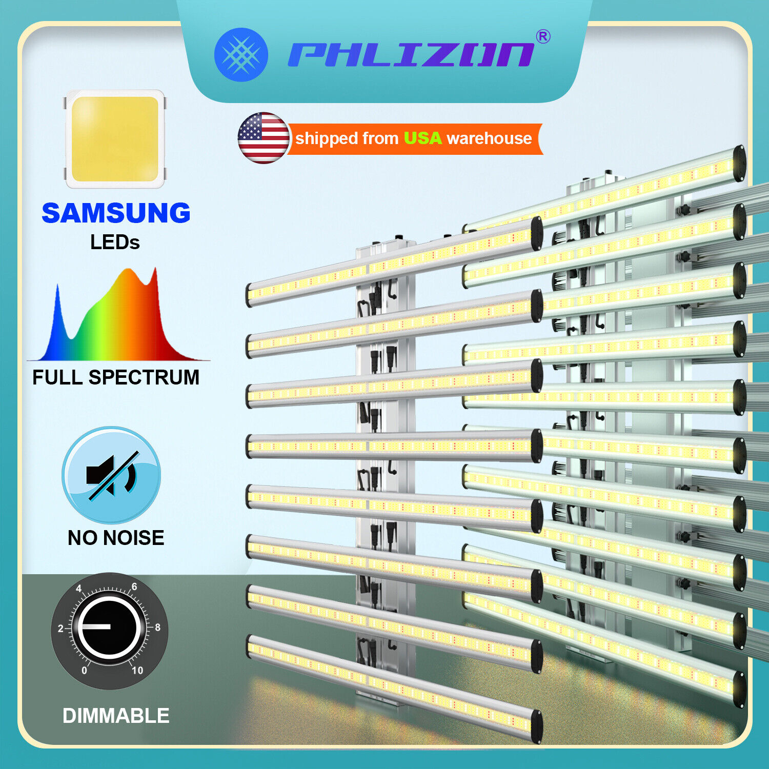 800W~320W w Samsung LED Grow Light Commerial Bar Full Spectrum vs Fluence Gavita