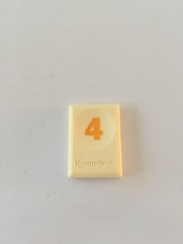 Tuile chiffre 4 quatre orange pièce Rummikub Le rami des chiffres jeu de voyage