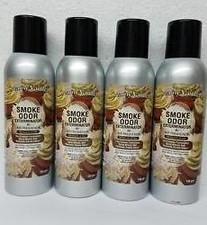 Smoke Odor Exterminator Creamy Vanilla 7 oz Large Spray Set of Four Cans
